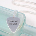 Personalised men's plectrum necklace product image