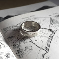 Personalised Mountain Landscape Skyline Ring Personalised mountain landscape skyline ring