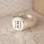 Personalised Round Initial Silver Signet Ring