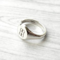Personalised round initial signet ring product image