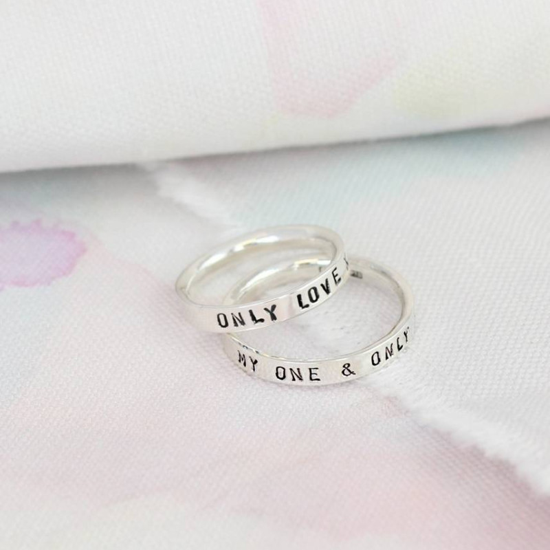 Personalised Script Ring for Couples Personalised Script Ring for Couples product image