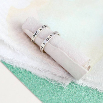 Personalised Script Ring For Couples