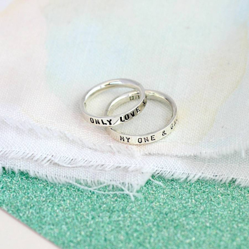 Personalised Script Ring for Couples Personalised Script Ring for Couples product image