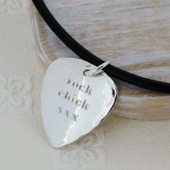 Personalised Silver And Copper Guitar Pick Personalised Silver And Copper Guitar Pick