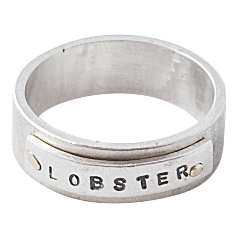 Personalised Silver and Gold Rivet Rings product view