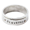 Personalised Silver and Gold Rivet Rings product view