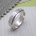 Personalised Silver and Gold Rivet Rings product view