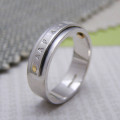 Personalised Silver and Gold Rivet Rings product view