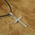 Personalised Silver Cross Necklace Personalised silver cross necklace