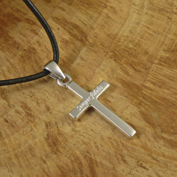 Personalised Silver Cross Necklace Personalised Silver Cross Necklace