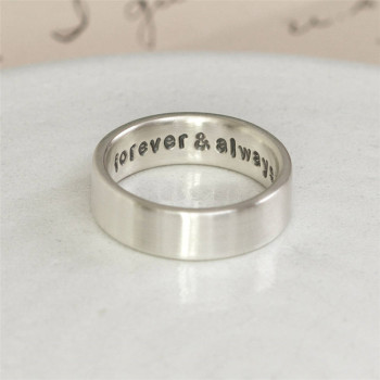 Personalised Silver Hidden Message Ring