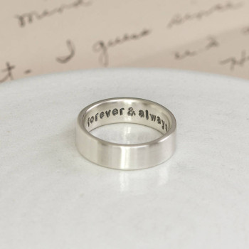 Personalised Silver Hidden Message Ring Personalised Silver Hidden Message Ring