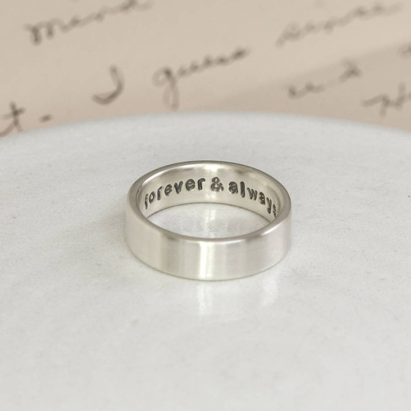 Personalised Silver Hidden Message Ring Personalised silver hidden message ring