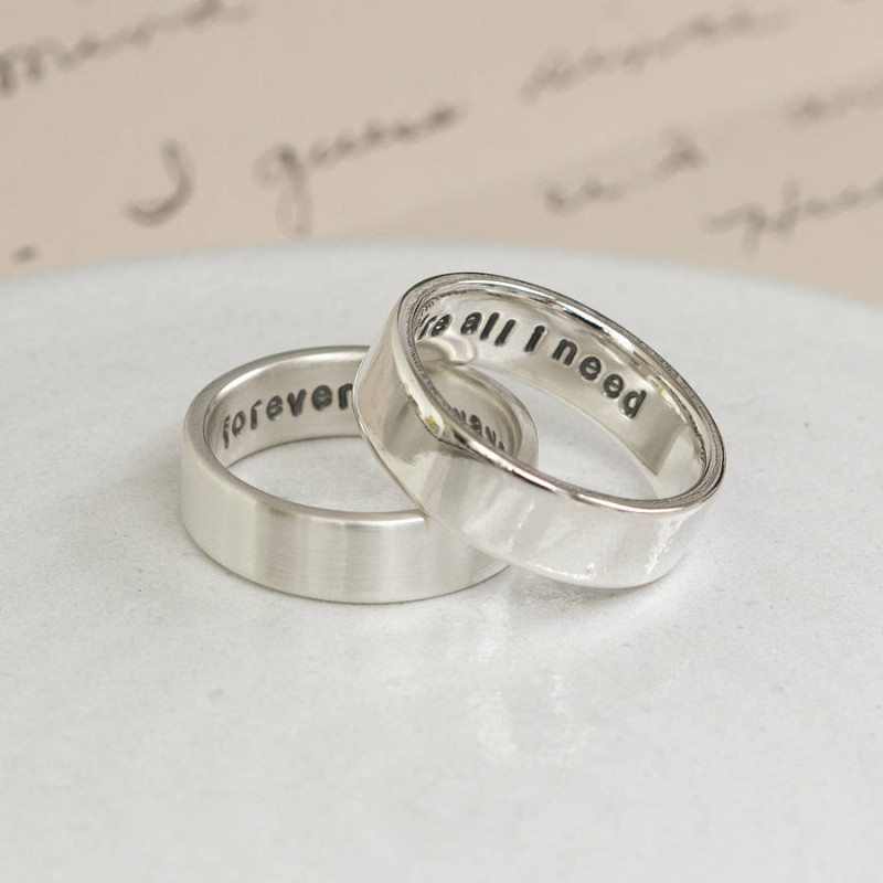 Personalised Silver Hidden Message Ring Personalised silver hidden message ring