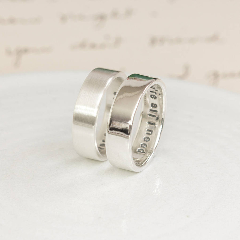 Personalised Silver Hidden Message Ring Personalised silver hidden message ring