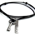 Personalised silver key necklace