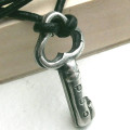 Personalised silver key pendant necklace