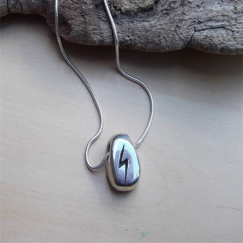 Personalised Silver Rune Necklace Personalised silver rune necklace