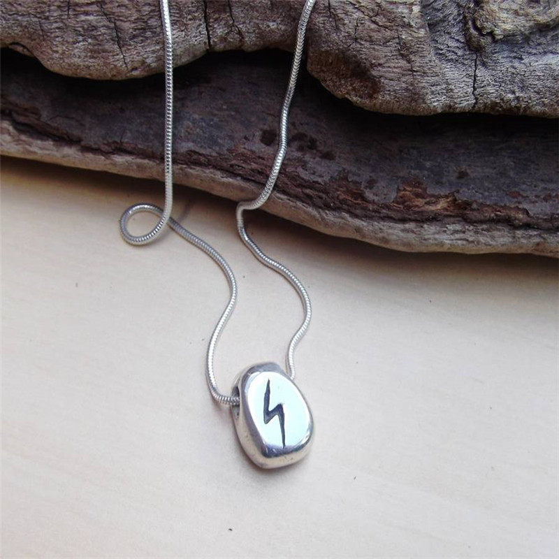 Personalised Silver Rune Necklace Personalised silver rune necklace product image