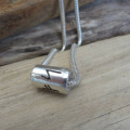 Personalised Silver Rune Thong Necklace Personalised silver rune thong necklace product view