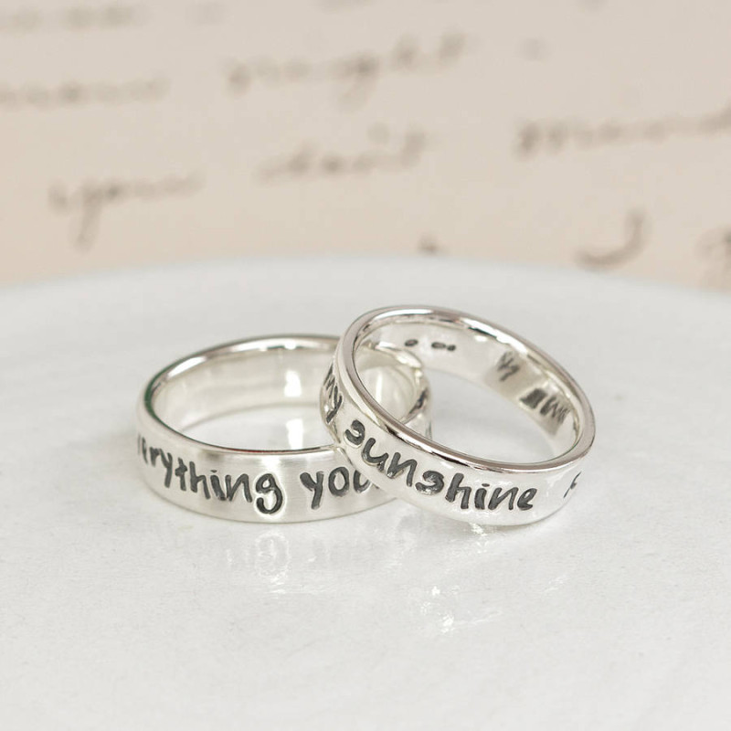 Personalised Silver Script Ring Personalised Silver Script Ring