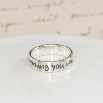 Personalised Silver Script Ring Personalised Silver Script Ring
