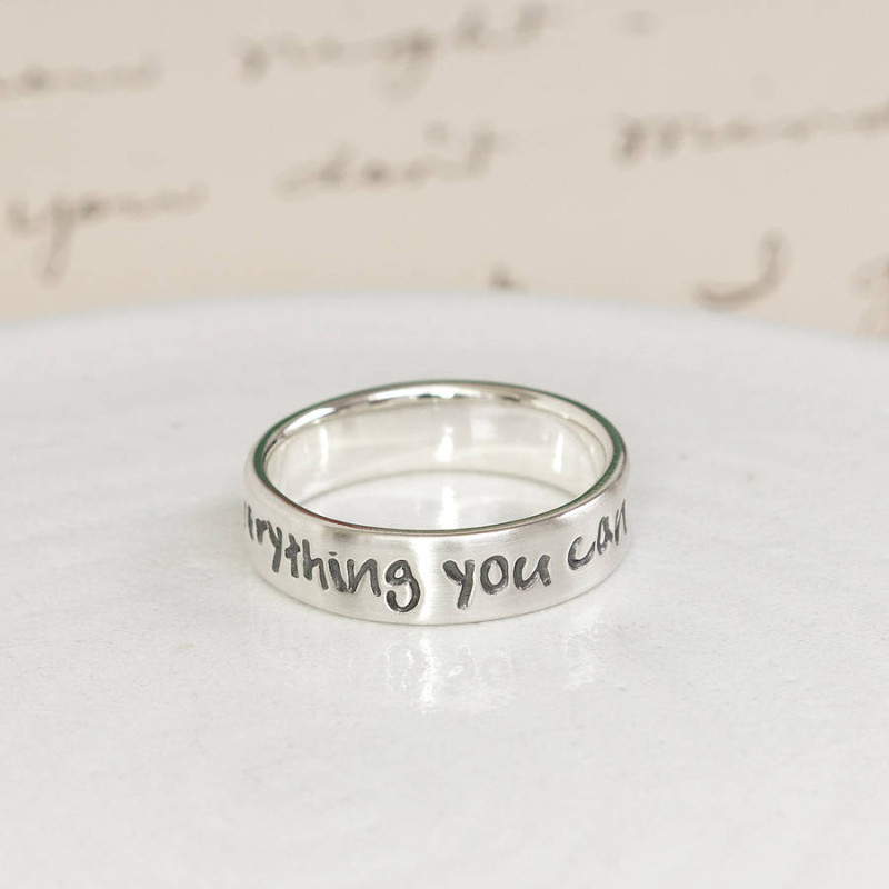 Personalised Silver Script Ring Personalised Silver Script Ring product image