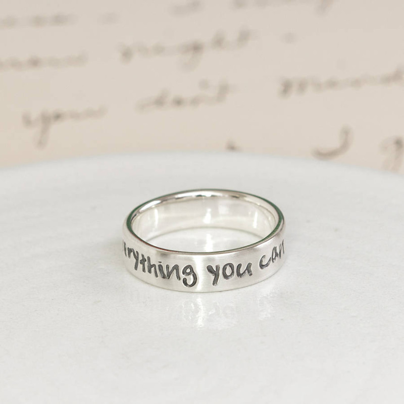 Personalised Silver Script Ring Personalised Silver Script Ring product image