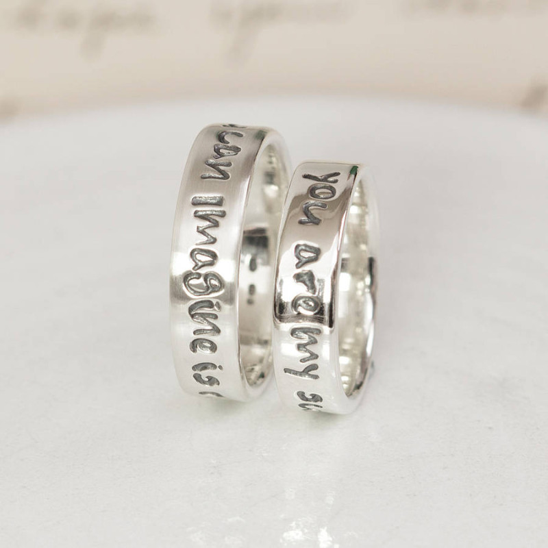 Personalised Silver Script Ring Personalised Silver Script Ring product image