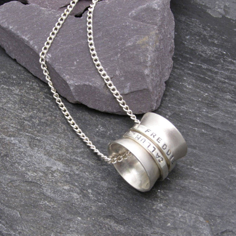 Personalised Silver Spinner Pendant product image