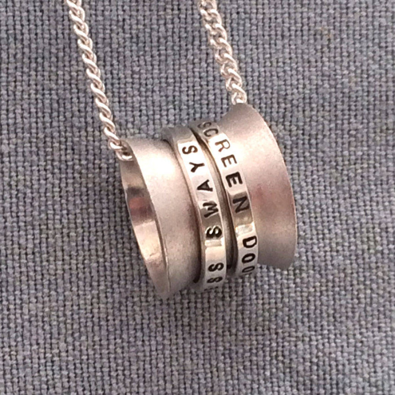 Personalised Silver Spinner Pendant product image
