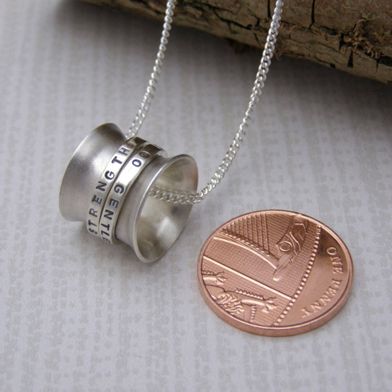 Personalised Silver Spinner Pendant product image