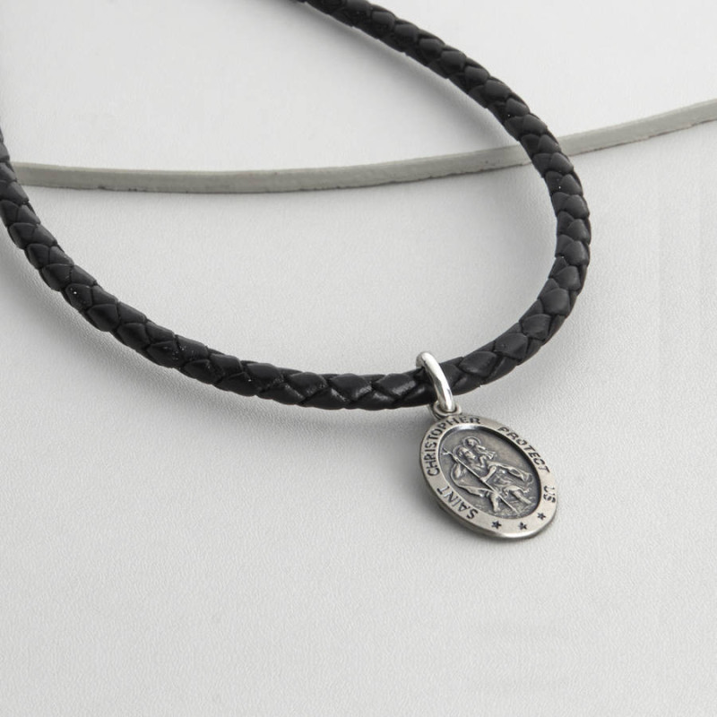 Personalised St Christopher necklet pendant