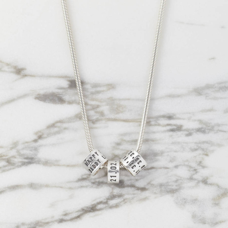 Personalised Women's Silver Storyteller Necklace Personalised women's silver Storyteller necklace