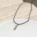 Personalised sterling silver tag necklace product view