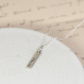 Personalised sterling silver tag necklace product view