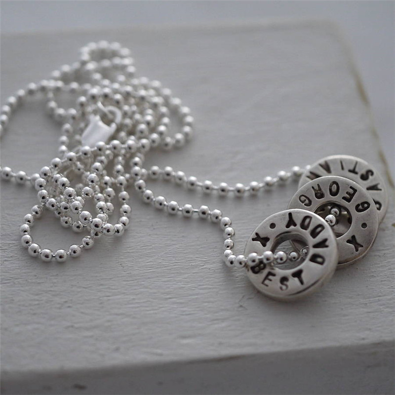 Personalised Washer Necklace Personalised washer necklace