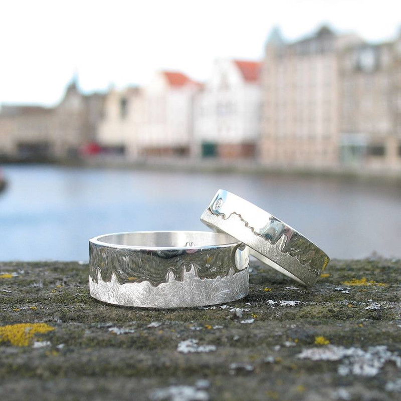 Personalised City Skyline Ring Personalised City Skyline Ring