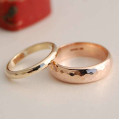 Personalised Solid Gold Wedding Band Set Personalised solid gold wedding band set