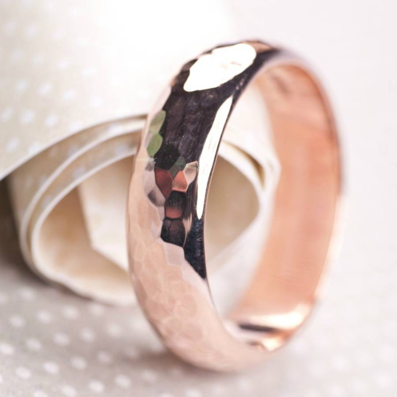 Personalised Solid Gold Wedding Band Set Personalised solid gold wedding band set