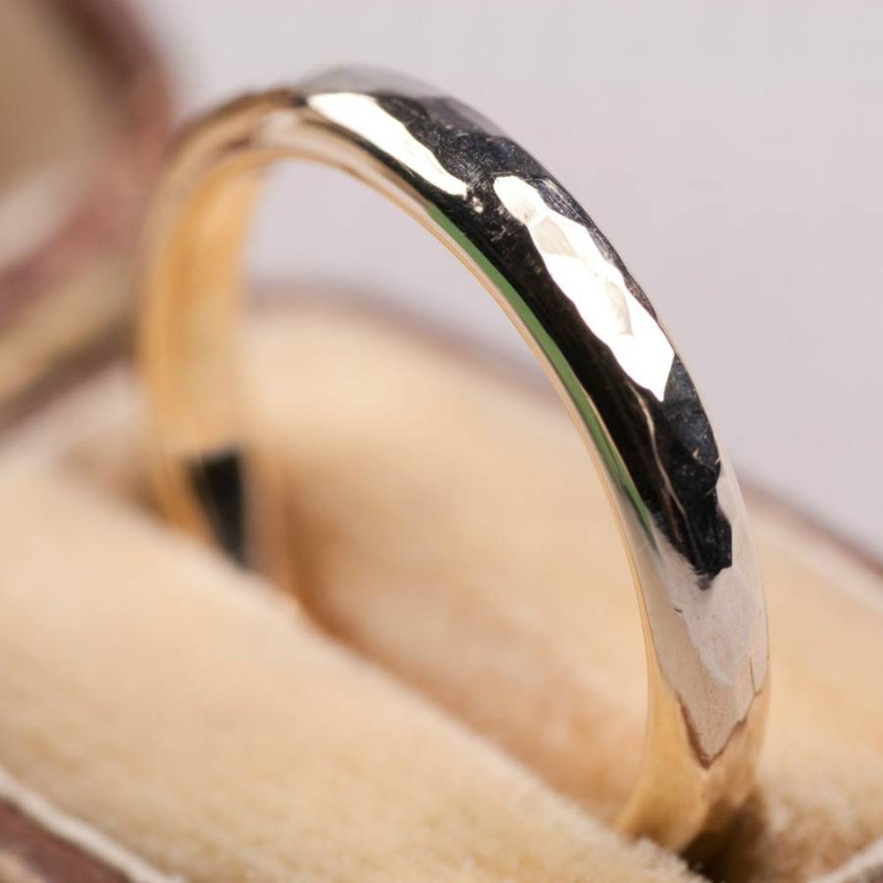 Personalised Solid Gold Wedding Band Set Personalised solid gold wedding band set