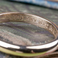 Personalised Solid Gold Wedding Band Set Personalised solid gold wedding band set