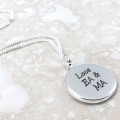 Personalised globe travel necklace