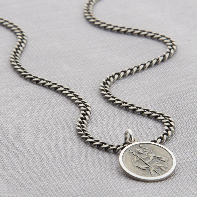 Personalised St Christopher necklace pendant