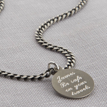 Personalised Sterling Silver St Christopher Necklace Personalised Sterling Silver St Christopher Necklace