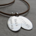 Silver Tag & Leather Cord Necklace Silver tag and leather cord necklace