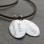 Silver Tag amp Leather Cord Necklace