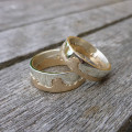 Personalised Two Tone Gold Coastline Ring Personalised two tone gold coastline ring