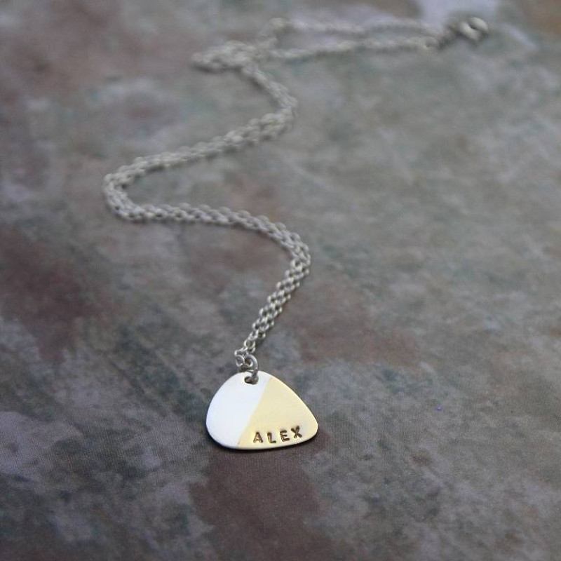 Personalised Plectrum Necklace Personalised plectrum necklace