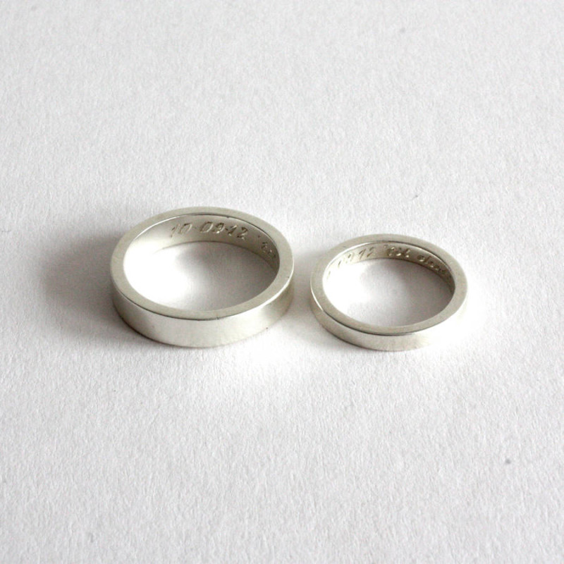 Personalised 5 mm band ring product view